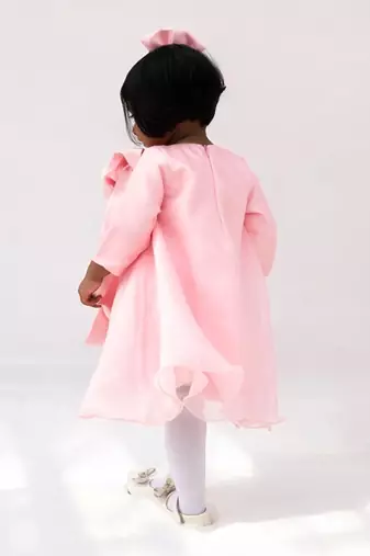 Baby pink organza dress