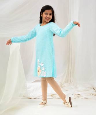 Blue sequence dress 4