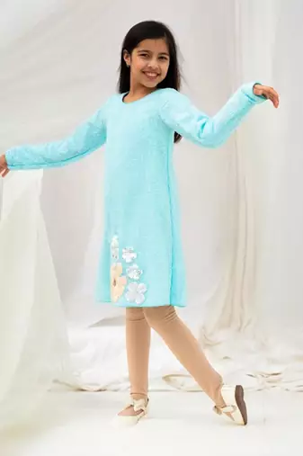 Blue sequence dress