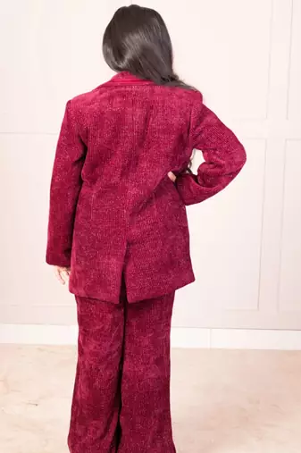 Maroon corduroy coat set     winter classic