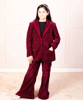 Maroon corduroy coat set     winter classic 3
