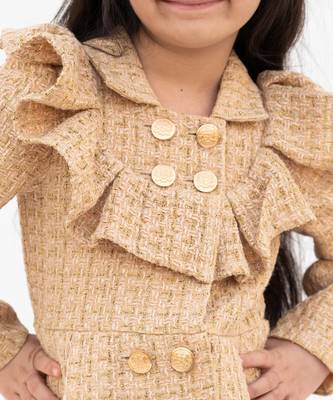 Beige tweed frock 4