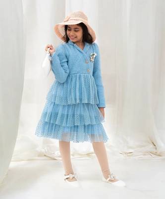 Blue tweed frock 1