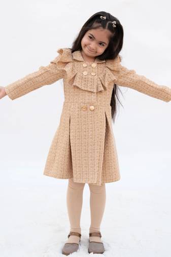 Beige tweed frock