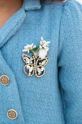Blue tweed frock