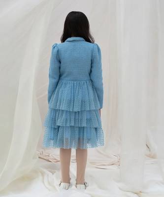 Blue tweed frock 4