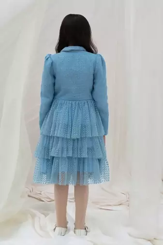 Blue tweed frock