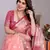 Pink wovenkanchipuram art silk handloom saree with blouse