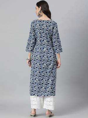 Noor Startup Women's Rayon Self Design D11 Ethnic Floral Printed A Line Kurti For Womens & Girls #JustGo4It 5