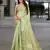 pista organza zari woven saree with unstitched blouse piece