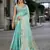 sky blue organza zari woven saree with unstitched blouse piece