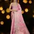 pink organza zari woven saree with unstitched blouse piece