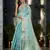 sky blue organza zari woven saree with unstitched blouse piece