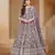 Lavender embroidery net anarkali suit