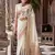 off-white soft silk woven saree with unstitched blouse piece