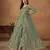 Sea-green embroidery net anarkali suit