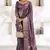 mauve silk blend woven saree with unstitched blouse piece