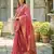 peach tissue silk woven saree with unstitched blouse piece