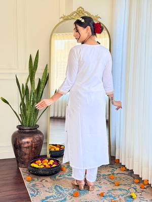 Women's Embroidered Viscose Straight Kurta Pant and Dupatta Set 2