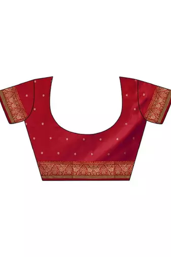 peach tissue silk woven saree with unstitched blouse piece