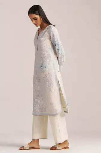 Zen blue and pristine linen co-ord set