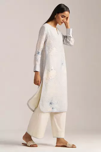 Zen blue and pristine linen co-ord set