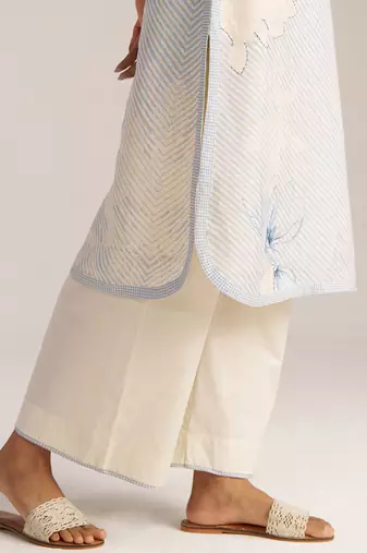 Zen blue and pristine linen co-ord set
