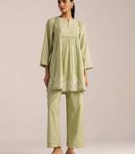 Sage green embroidered co-ord set