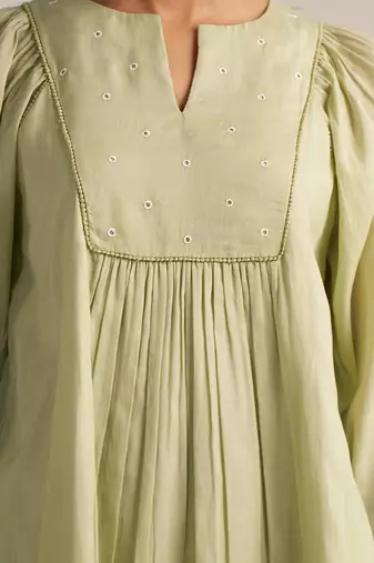 Sage green embroidered co-ord set