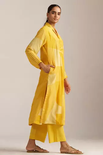 Yolk yellow Kurta set