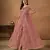Pink embroidery net anarkali suit