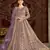 Purple embroidery net anarkali suit