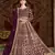 Purple embroidery net anarkali suit