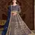 Royal blue embroidery net anarkali suit
