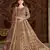 Brown embroidery net anarkali suit