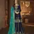 Navy blue heavy georgette indowestern wedding kurti & skirt set