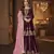 Wine heavy georgette indowestern wedding kurti & skirt set