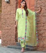 Women modal silk with soft inner kurta kurta with pant and dupatta suit set