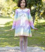 Rainbow dress     with fullsleeves