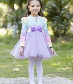 Rainbow dress     with purple tulle