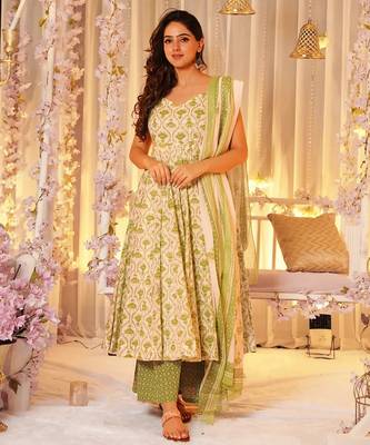 Pista beautiful muslin fabric digital printed girlie ceremonial dress 1