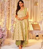 Pista beautiful muslin fabric digital printed girlie ceremonial dress