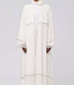 Maghrib modest tiered detailing prayer dress for women