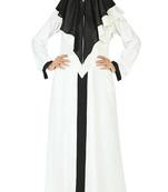 Contrasted black and white prayer dress