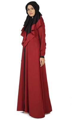 Contrasted black and red prayer dress 2