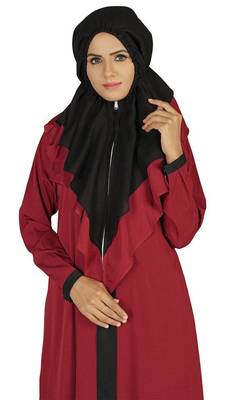 Contrasted black and red prayer dress 3