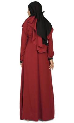 Contrasted black and red prayer dress 4