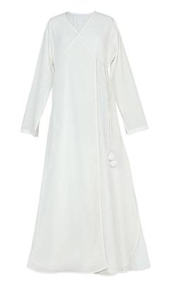 Classic comfortable self printed angrakha style hajj / umrah abaya 1