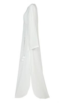 Classic comfortable self printed angrakha style hajj / umrah abaya 4
