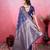 Navy art banarasi silk fashion saree